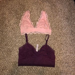 Two bralettes
